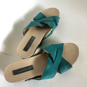 Calvin Klein Jeans Platform Slides Sandal